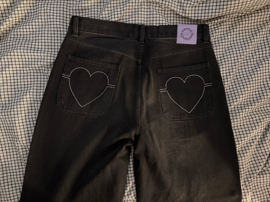 까르네볼렌테 하트 데님팬츠 상품이미지1