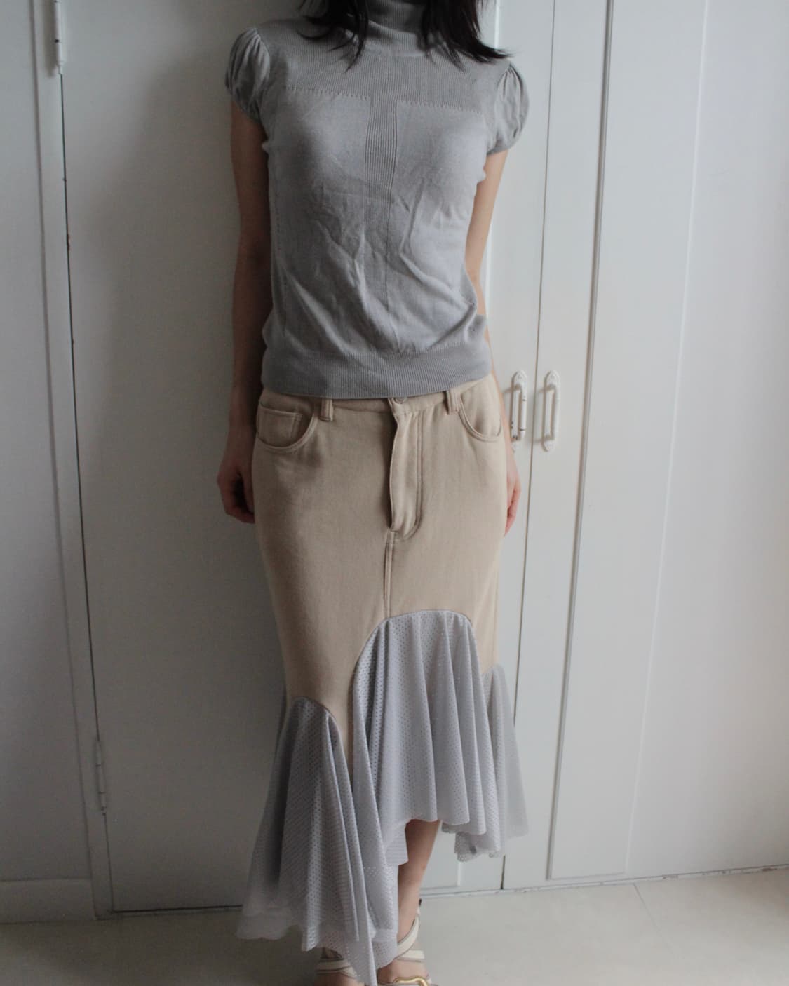 (dead stock) Facetasm unbalance skirt 상품이미지3