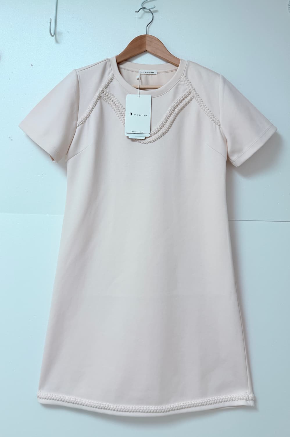 🧡 it MICHAA 잇미샤 라이트 베이지 반팔 원피스 55 (새상품) 상품이미지2