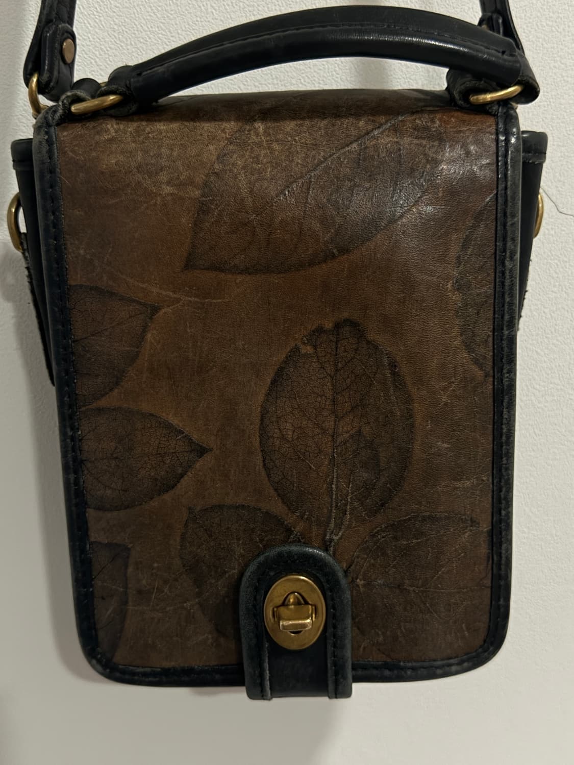 올드 빈티지 멀티포켓 리얼레더 미니 크로스백 상품이미지2