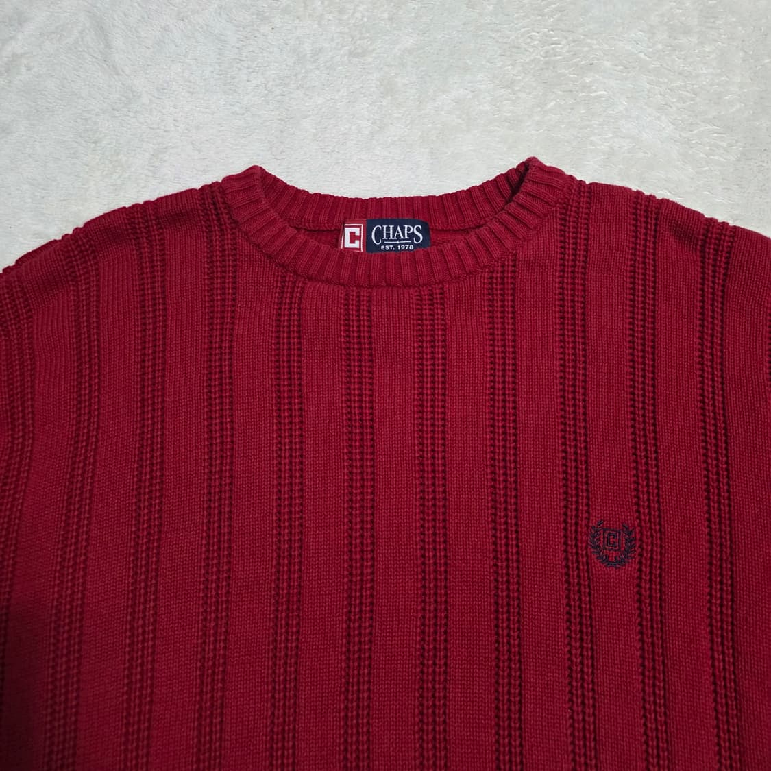(L)CHAPS 챕스 레드 니트 스웨터 상품이미지2