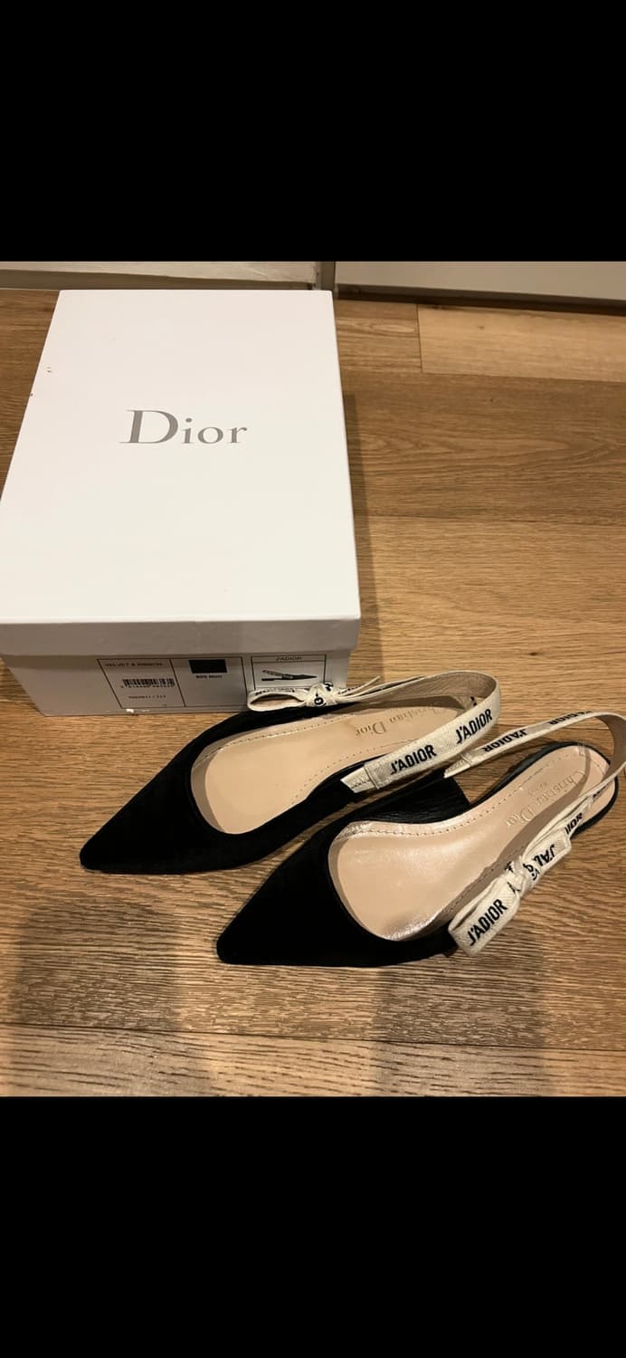 급처(거의새거) Dior 디올 자디올 슬링백 블랙 240 상품이미지1