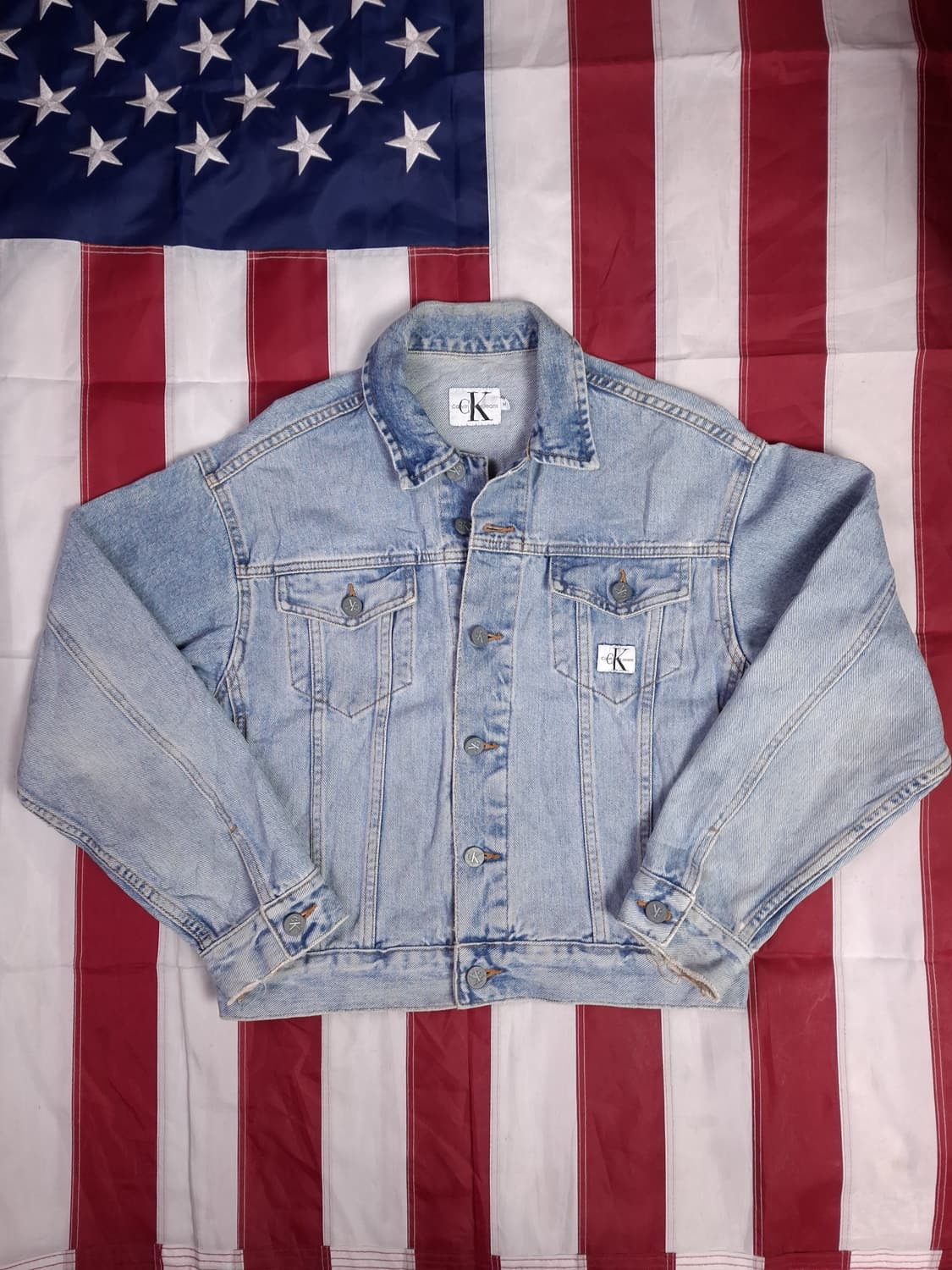 오리지날 80's 미국제조 CK 캘빈클라인 데님 트러커자켓 상품이미지1