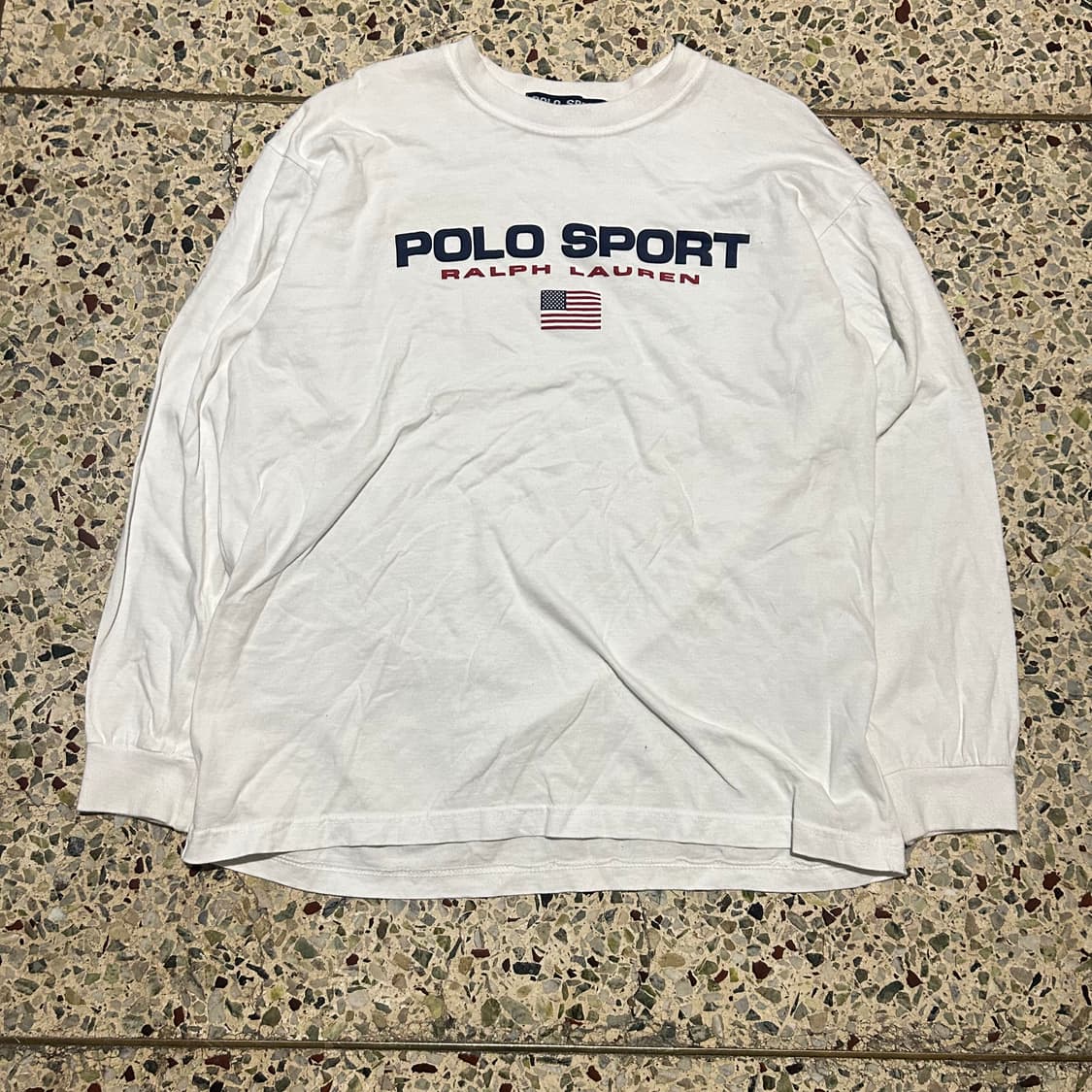 폴로 스포츠 빅로고 화이트 롱슬리브 상품이미지1