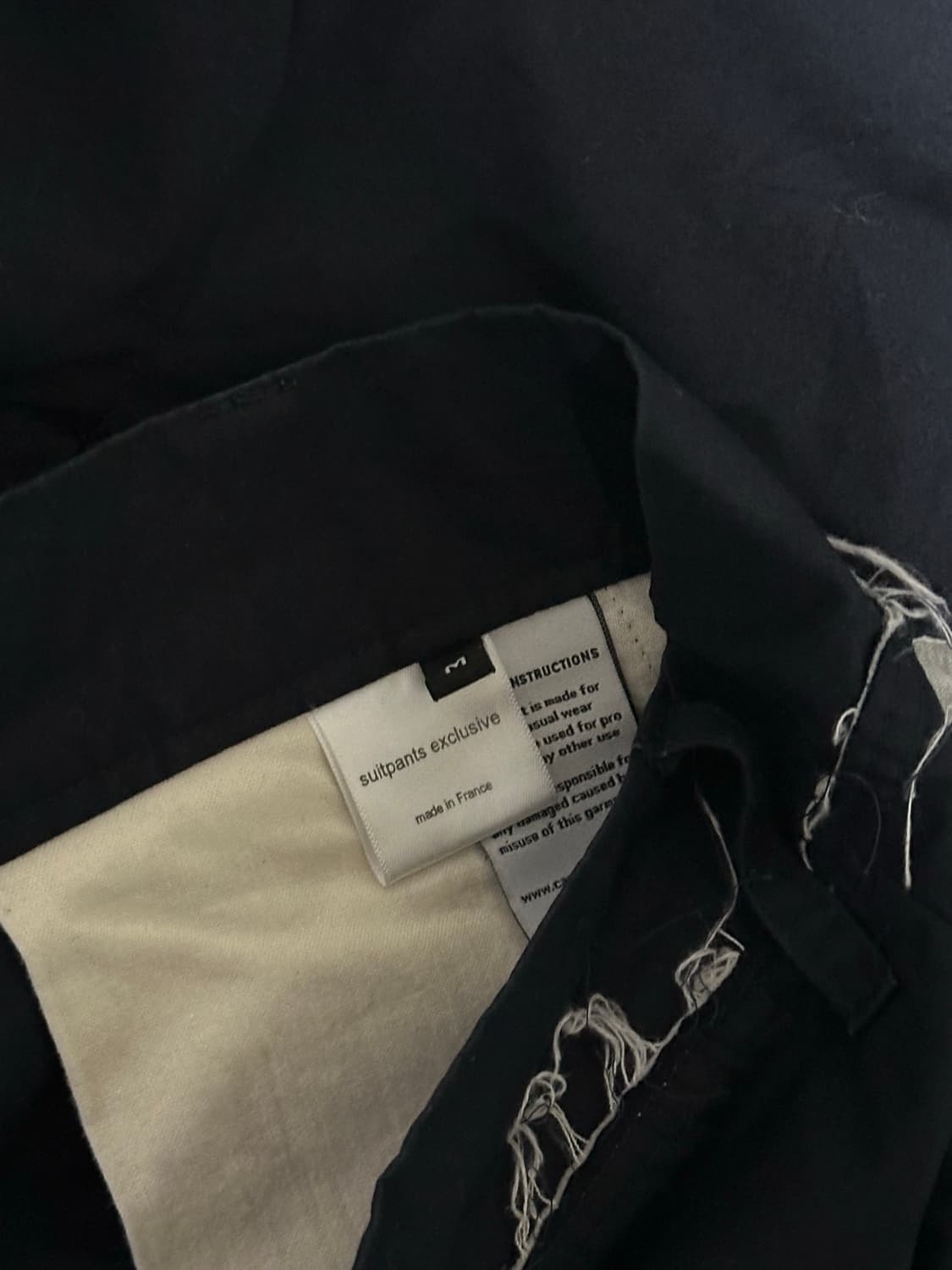 카미엘 포트젠스 슈트팬츠 코튼 네이비 상품이미지5