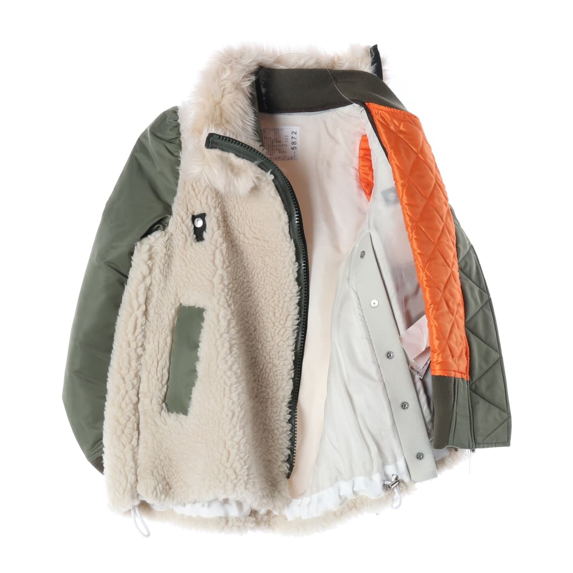 사카이 21FW 퍼 울 믹스 ma-1 봄버 재킷 상품이미지2