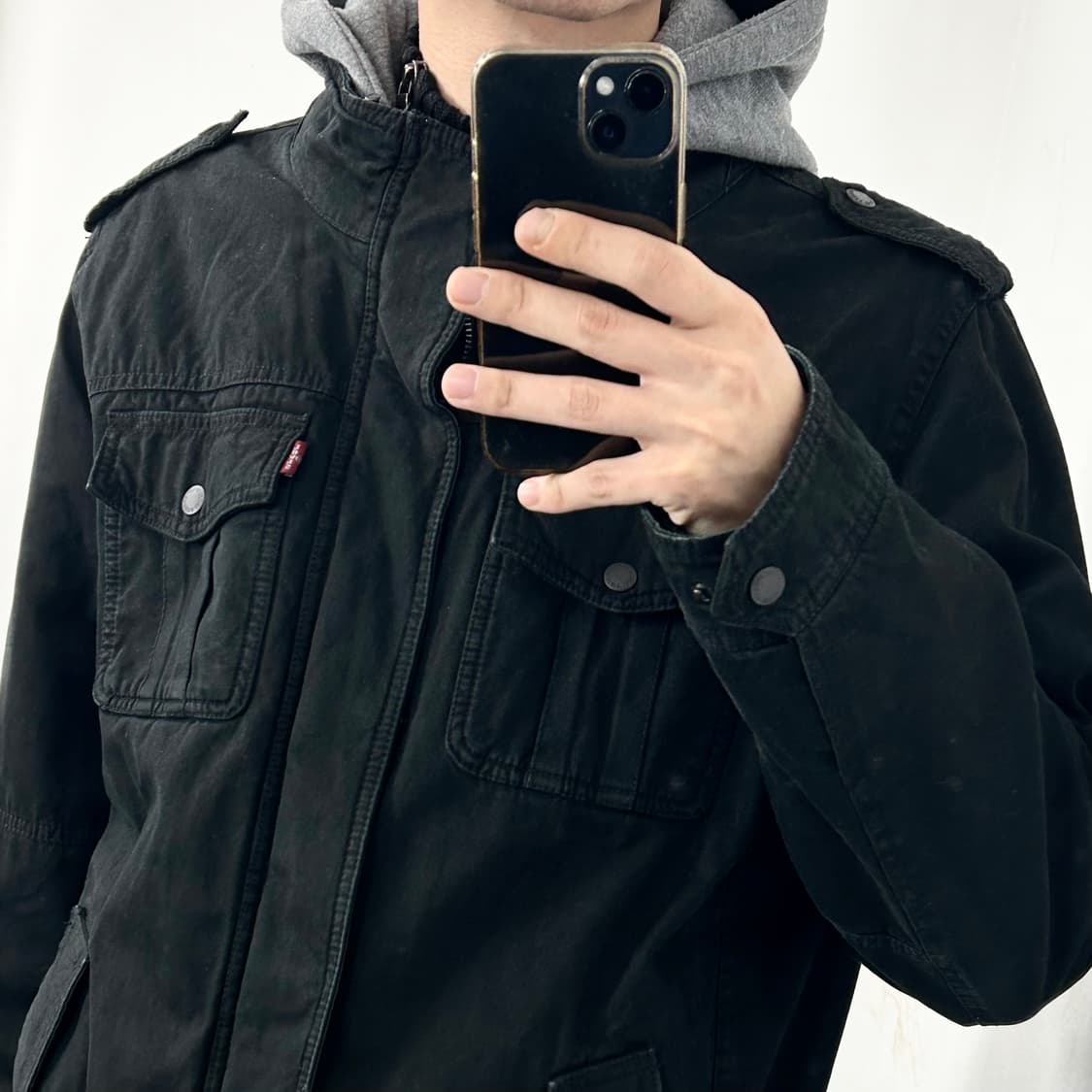 리바이스 후드 쉐르파 블랙 데님 자켓 상품이미지3