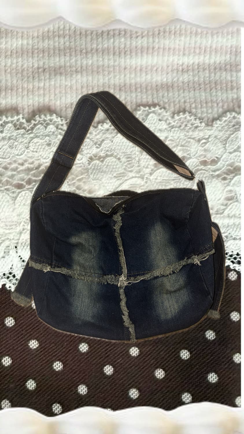 데님 빈티지 숄더백 상품이미지1