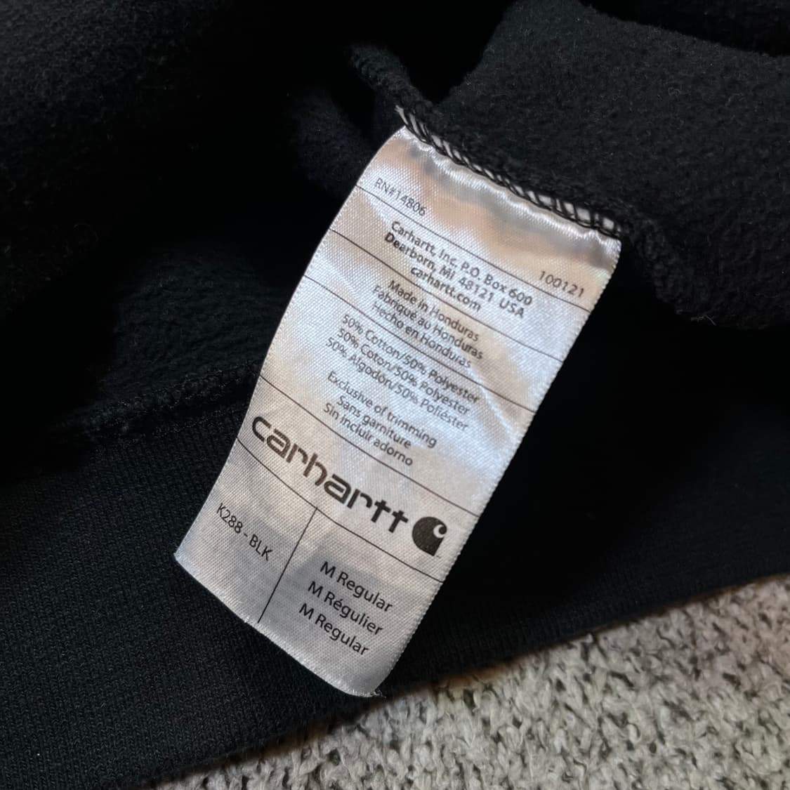 칼하트 스펠 빅로고 후드티 상품이미지4