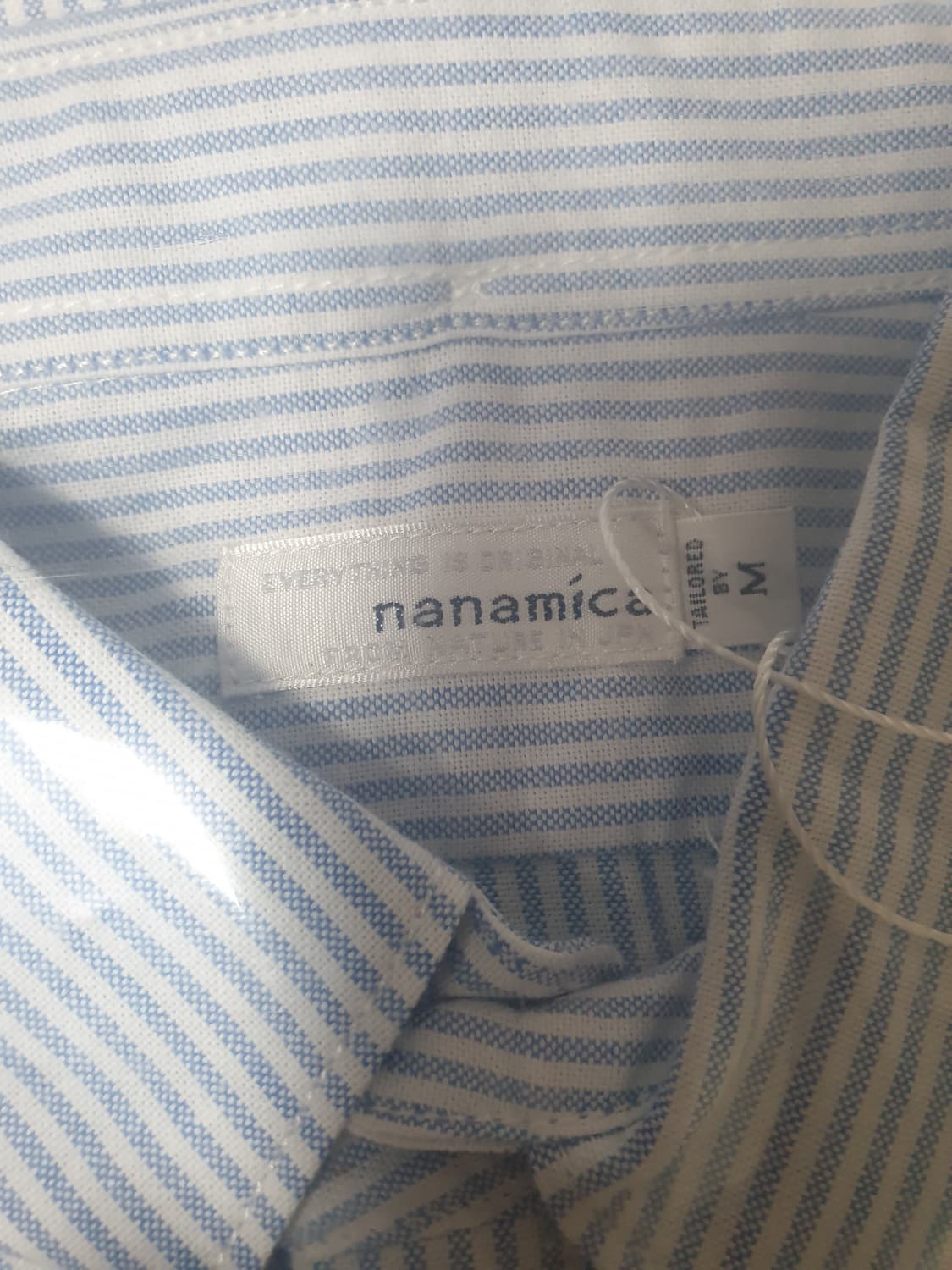 나나미카 블루 스트라이프 셔츠 m(105)새제품 상품이미지8