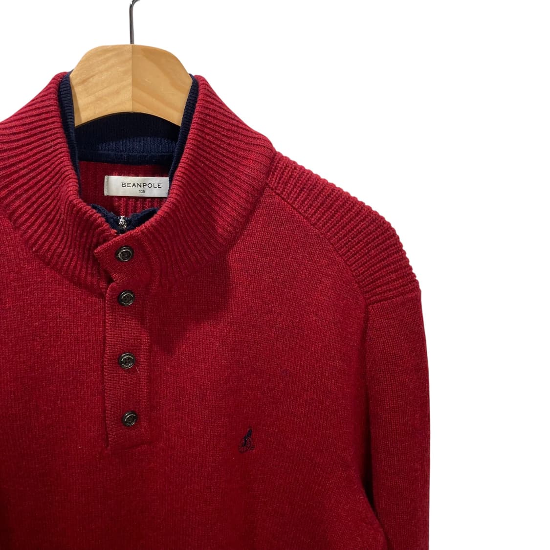 빈폴 레드 반집업 니트 상품이미지3
