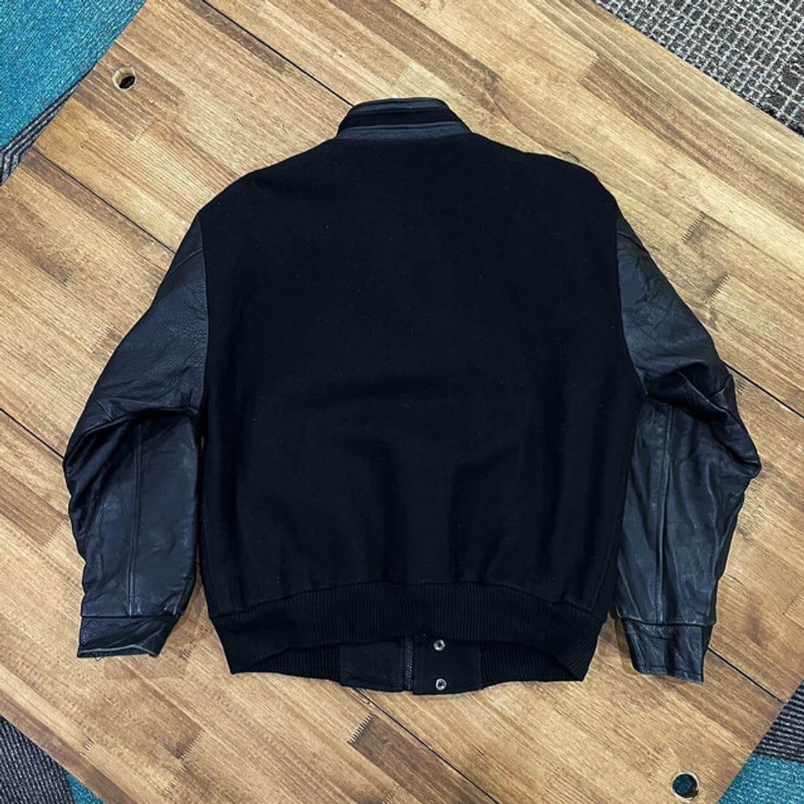 캐나다 레더 울 바시티 자켓 (M) 상품이미지6