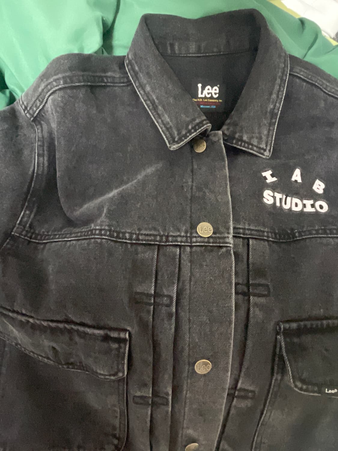 아이앱 스튜디오 x 리 데님 자켓 블랙 IAB Studio x Lee D 상품이미지9