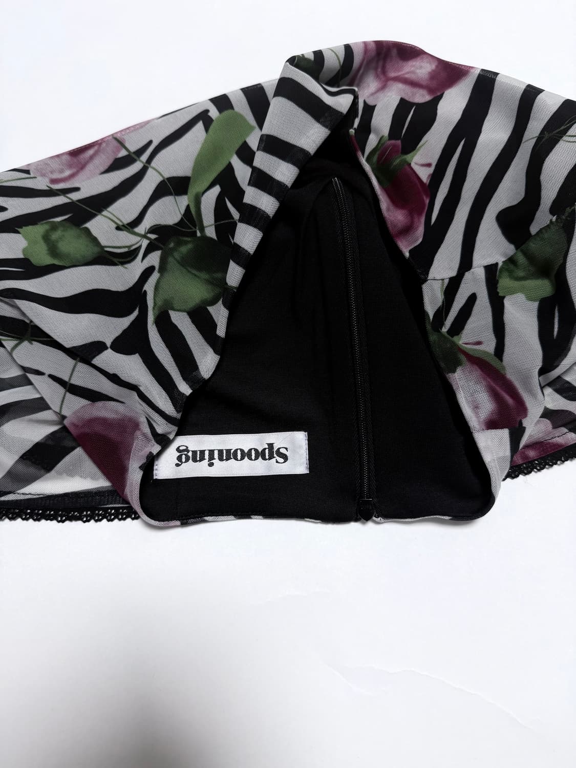 Spooning 지브라 장미 미니스커트 상품이미지2