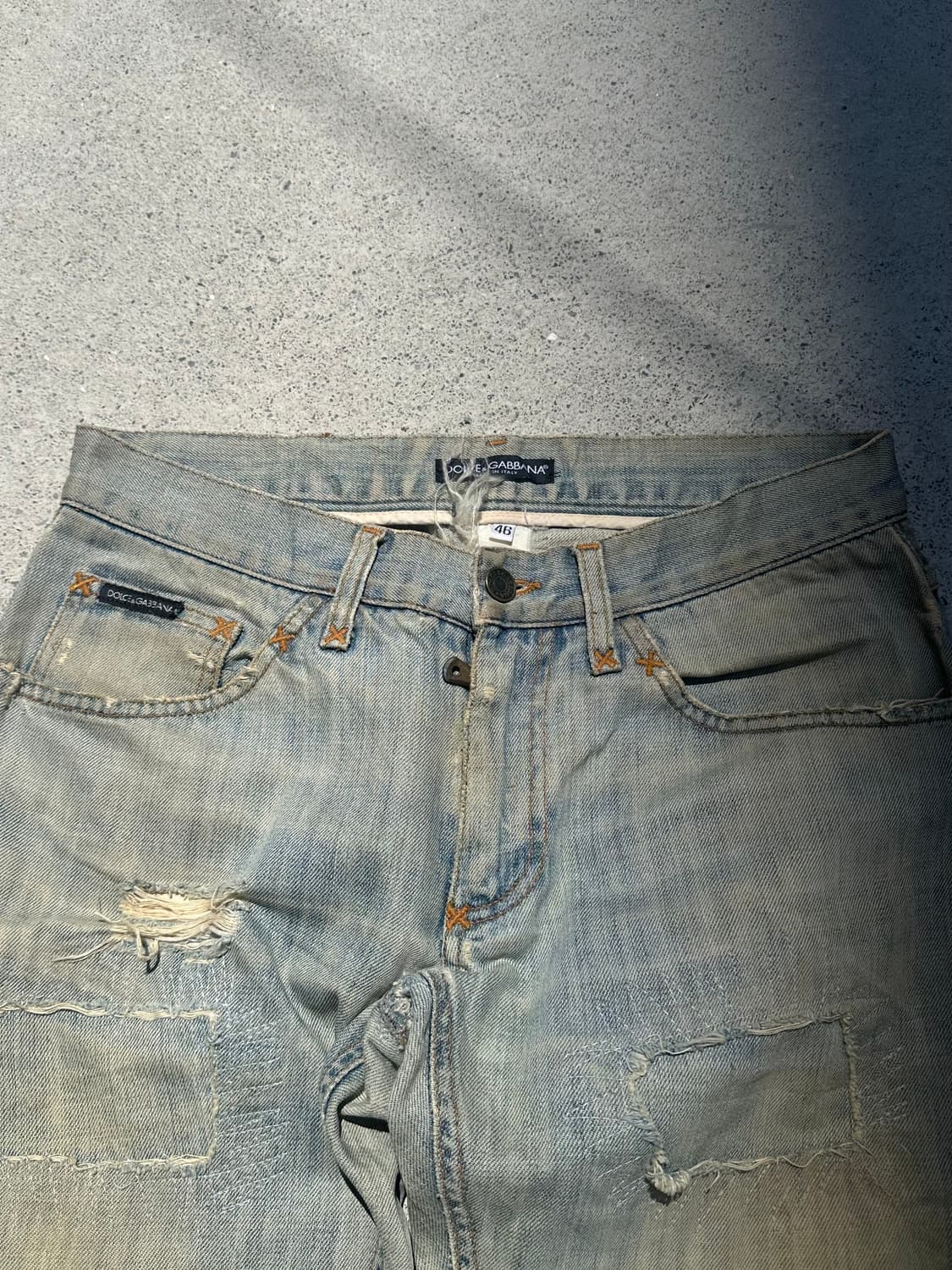 00’s Dolce & Gabbana distressed denim 상품이미지2