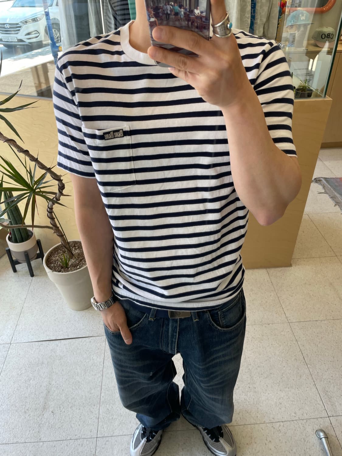 블루블루 X 프룻오브더룸 보더티 (M) 상품이미지4