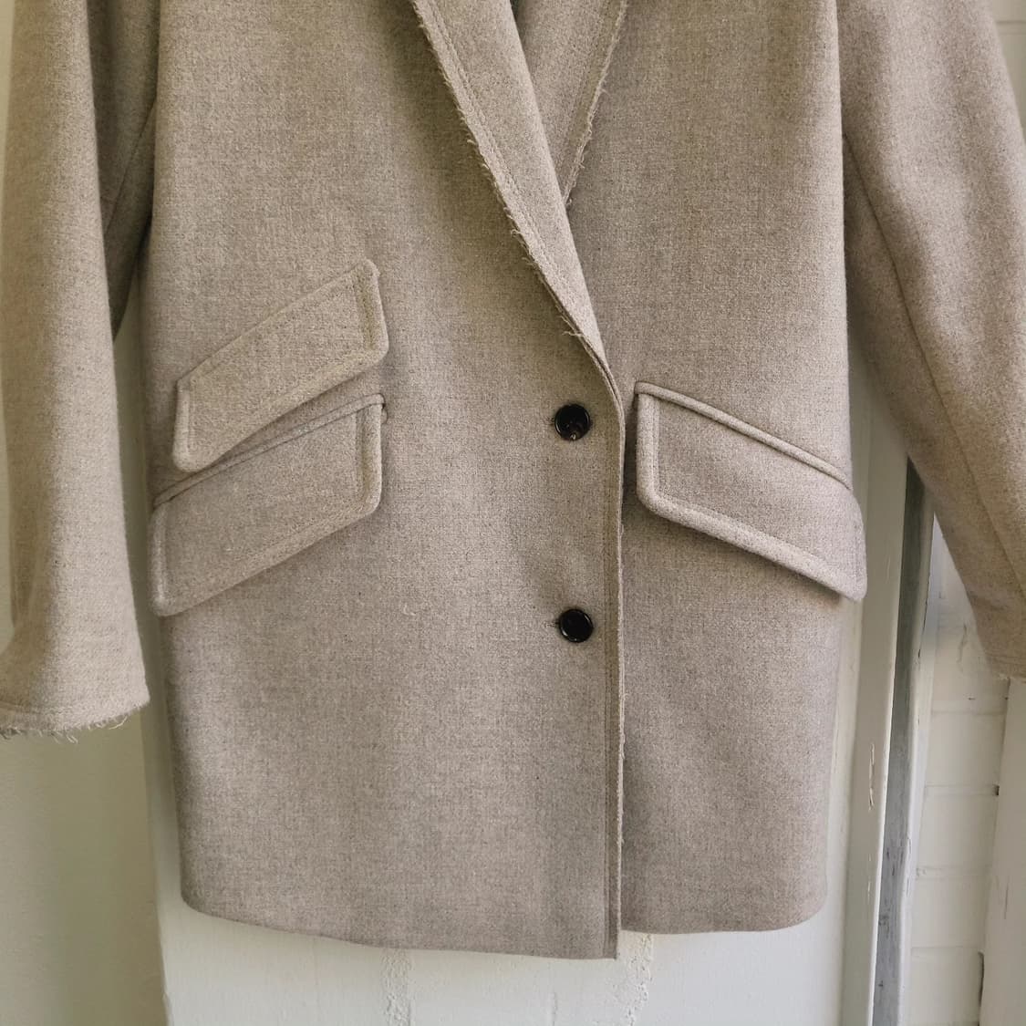 Robert rodriguez 오트밀 모직코트 상품이미지5