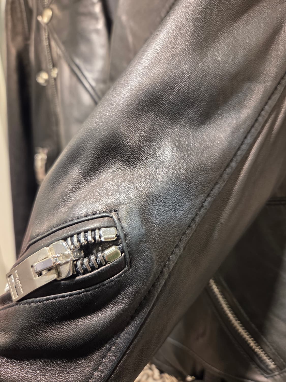 램스킨 양가죽 라이더 자켓 가죽자켓 상품이미지10