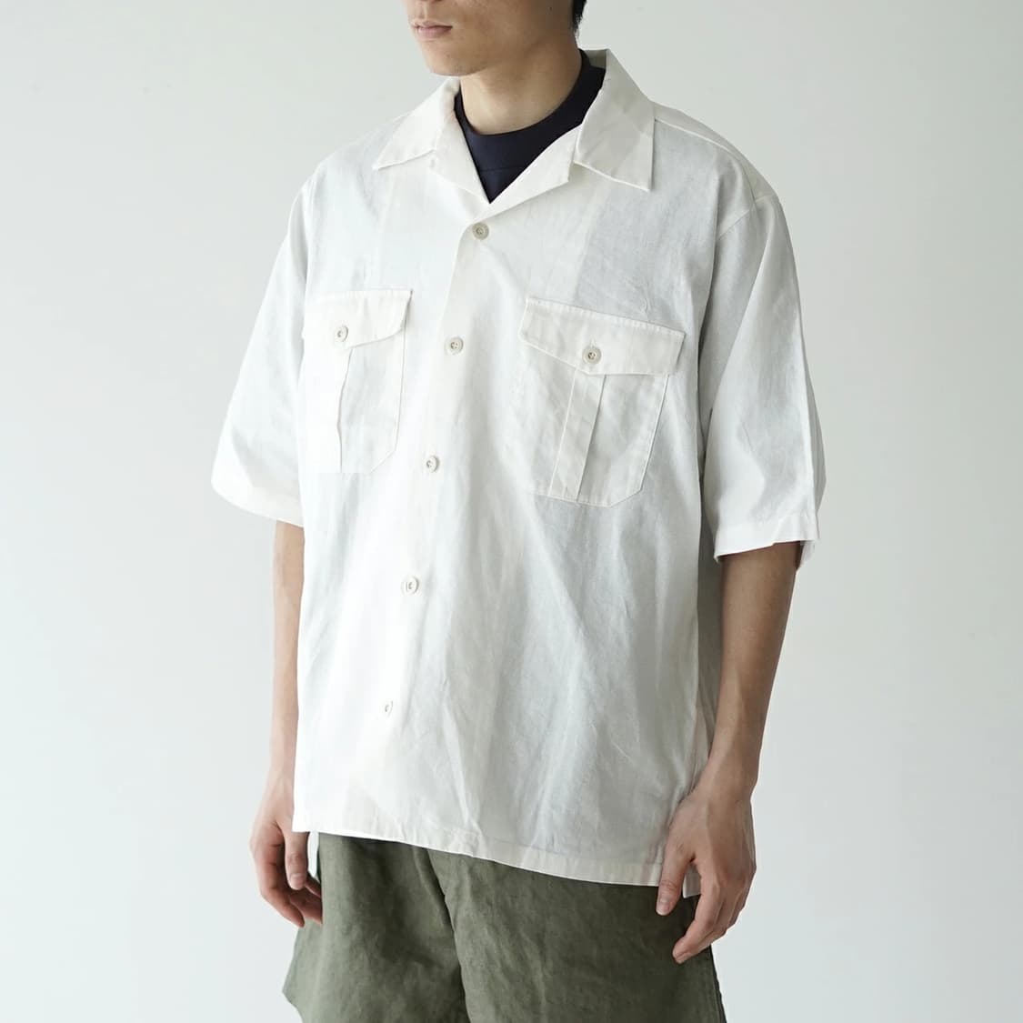 ARMY TWILL Open Collar Shirt 상품이미지4