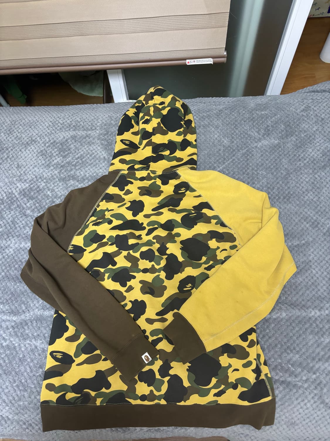 베이프 크레이지 카모 컬리지 후드집업 황계 3XL 상품이미지3