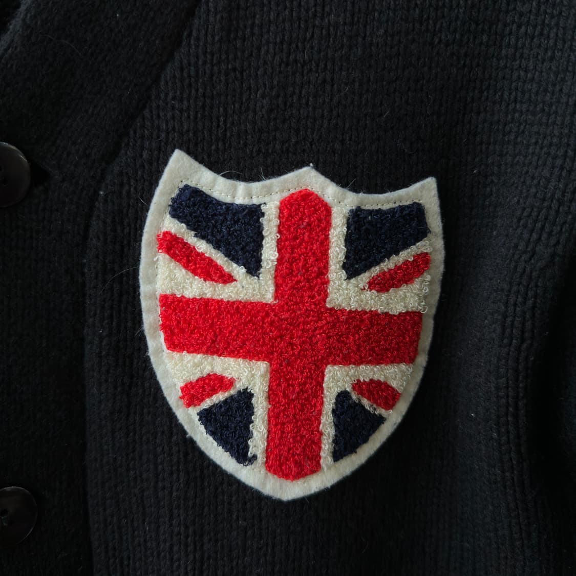 하이드로겐 bronzaji 스컬 유니언잭 패치 울 가디건 블랙 S 상품이미지6