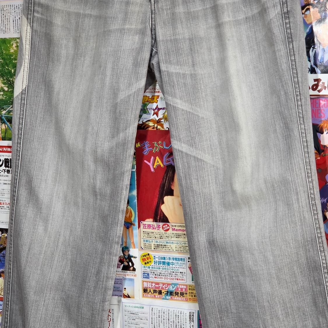 후부 그레이 워싱 백 포켓 데님 팬츠 상품이미지7