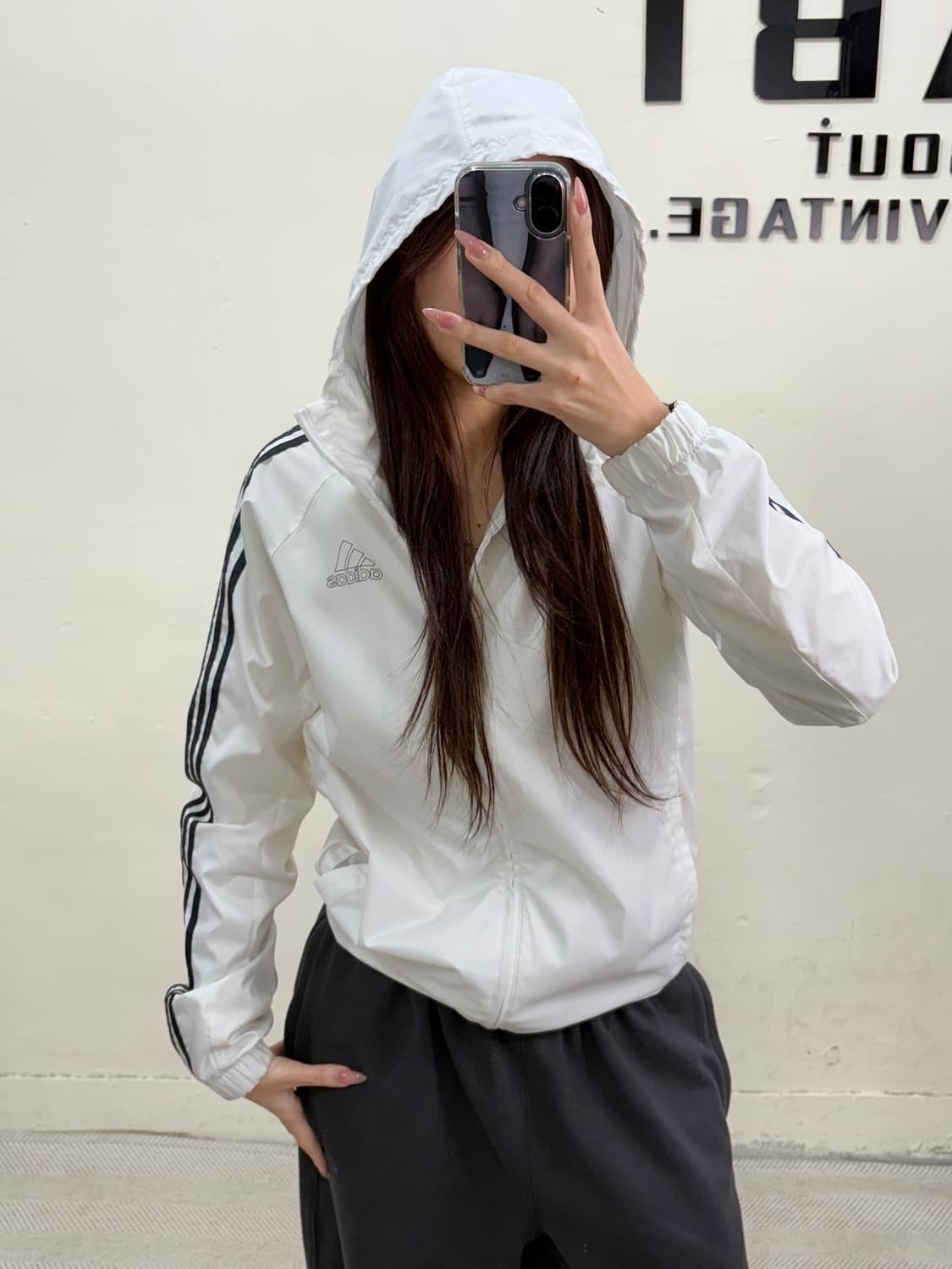 아디다스 바람막이 화이트 상품이미지3