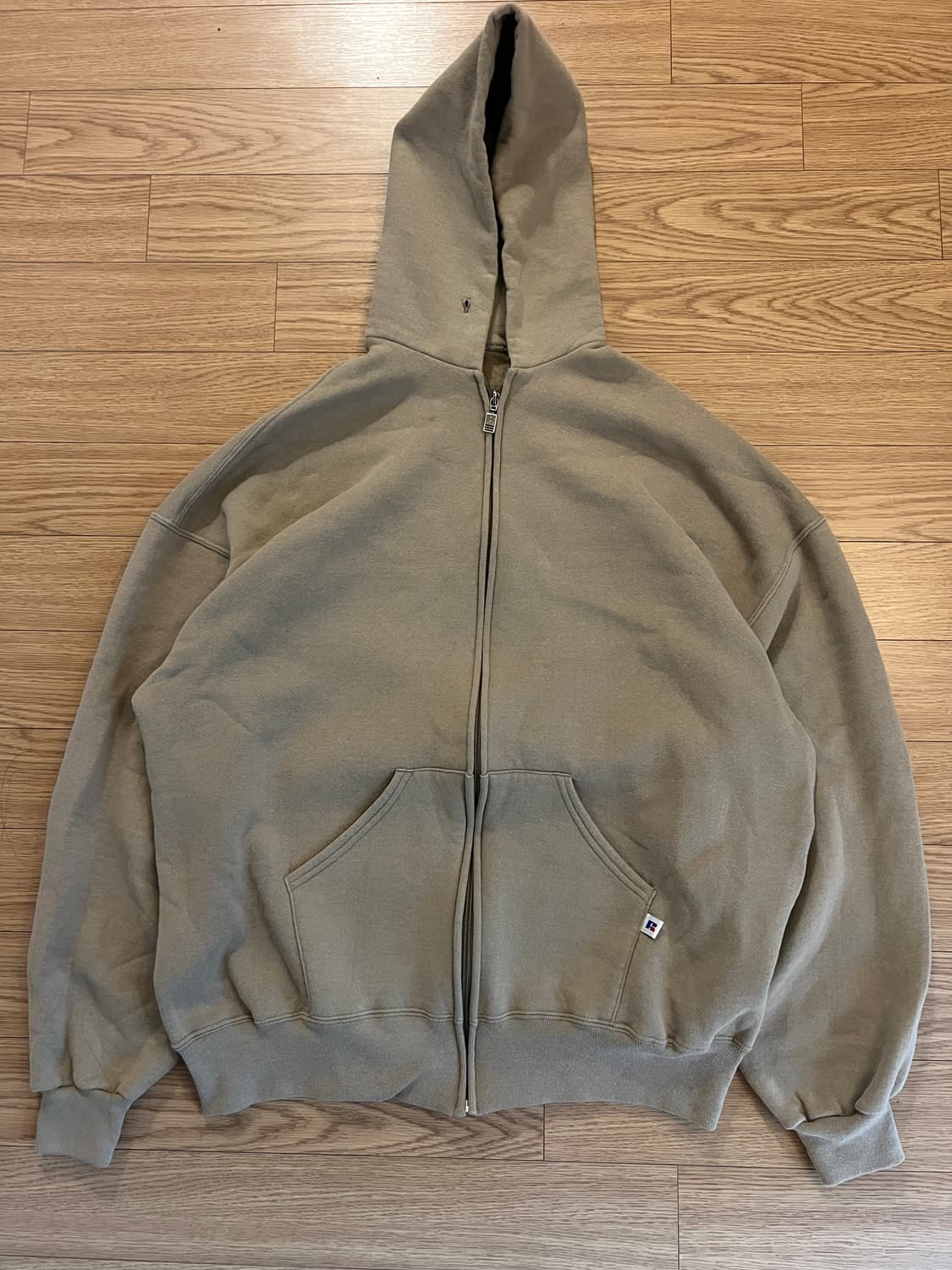 러셀 빈티지 후드집업 탄 XXL (우주매물) 상품이미지2