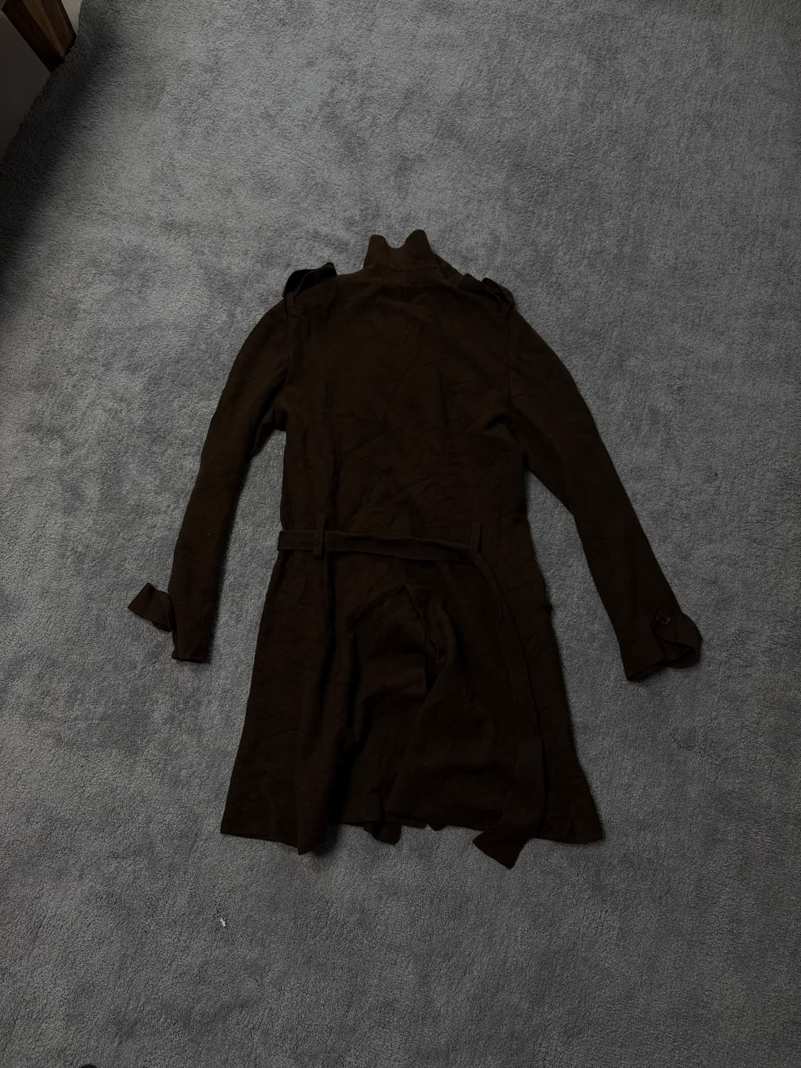 Vintage 00's vkei mood knit trench  상품이미지3