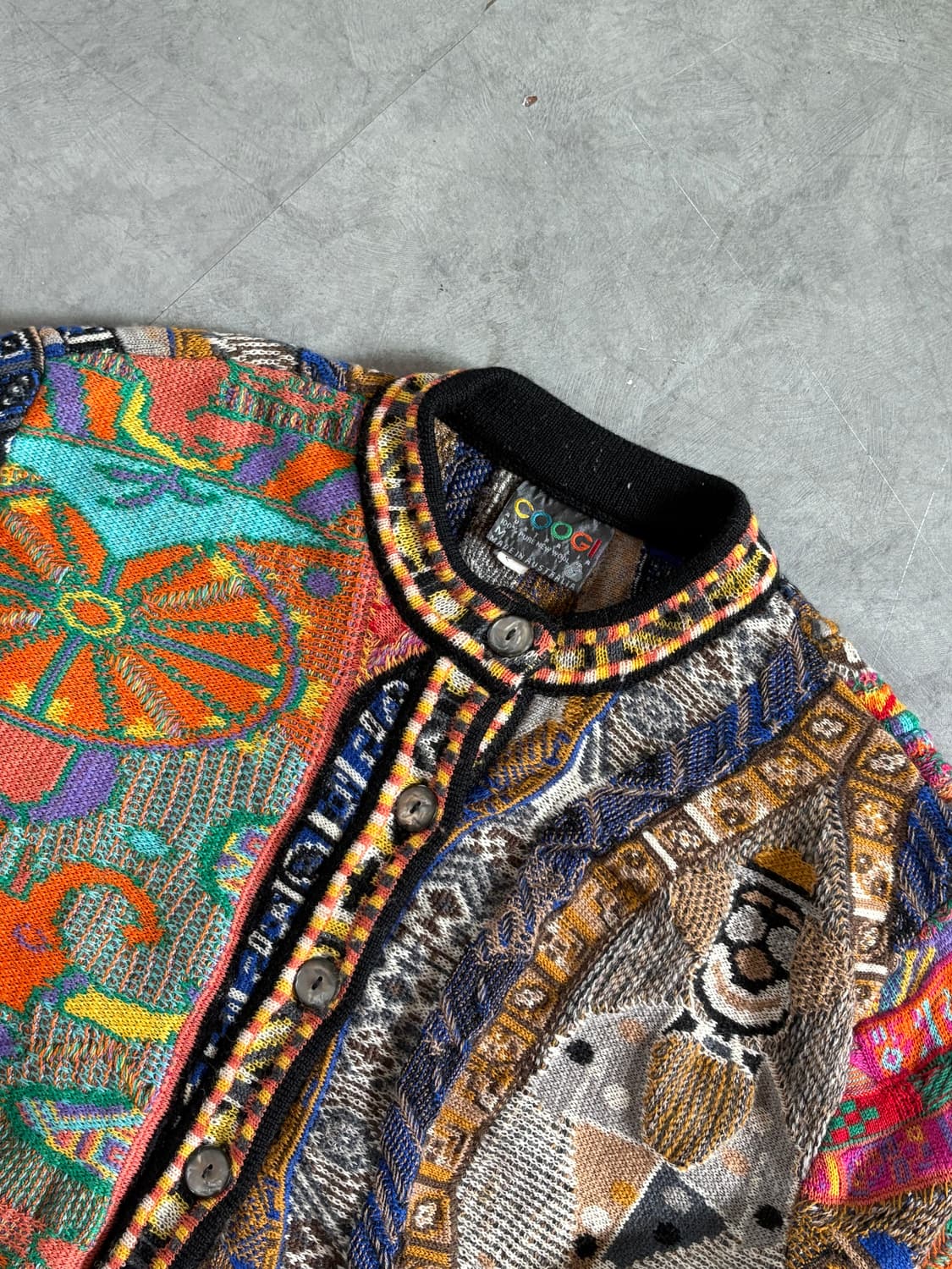 Coogi 쿠지 멀티컬러 케이블 니트 가디건 상품이미지4