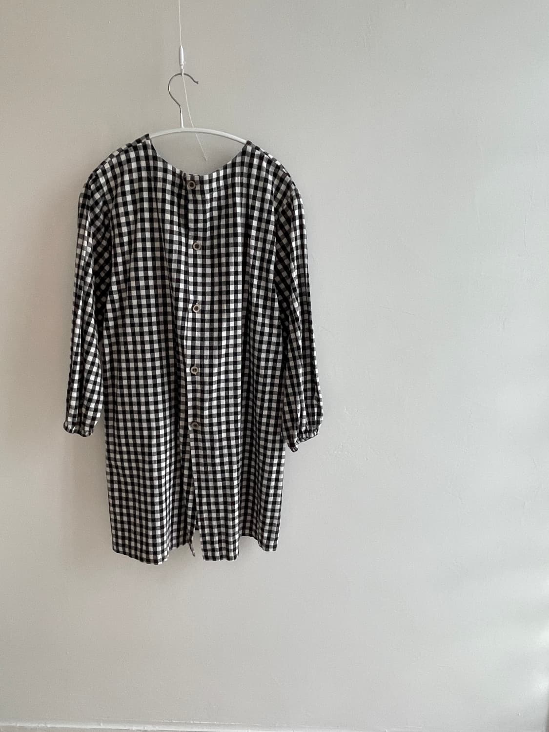 블랙 앤 화이트 체크 원피스 상품이미지6