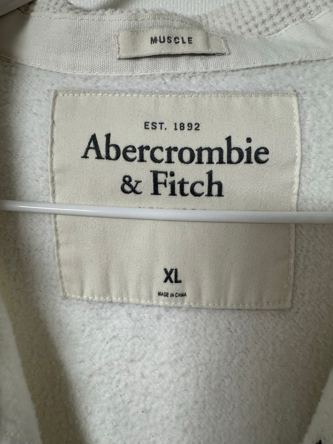 XL) 아베크롬비 화이트 후드집업 상품이미지3