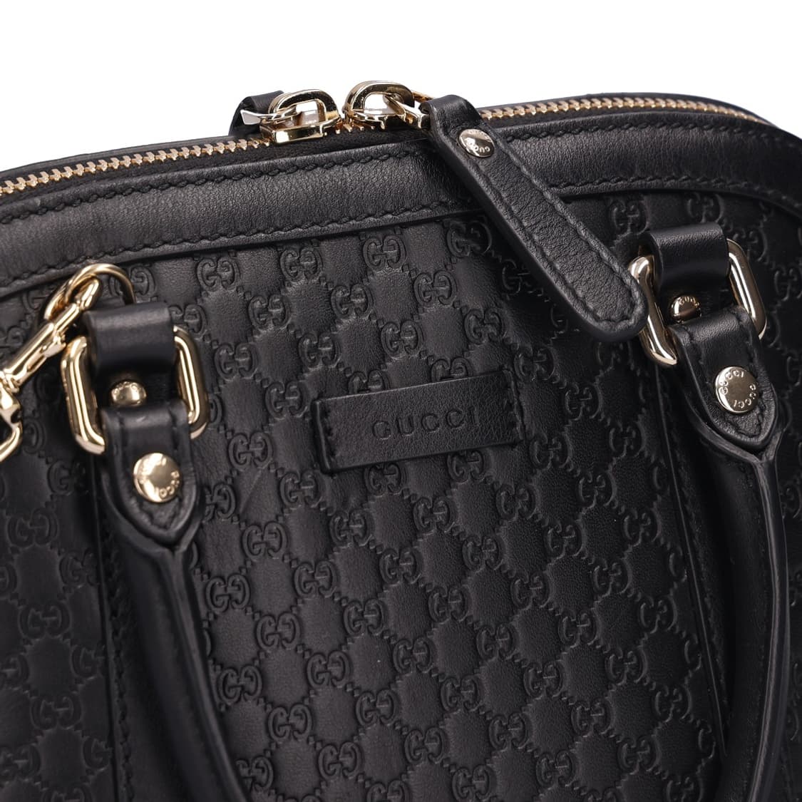 구찌 449654 마이크로 시마 미니 돔 토트백 레더 블랙  상품이미지2