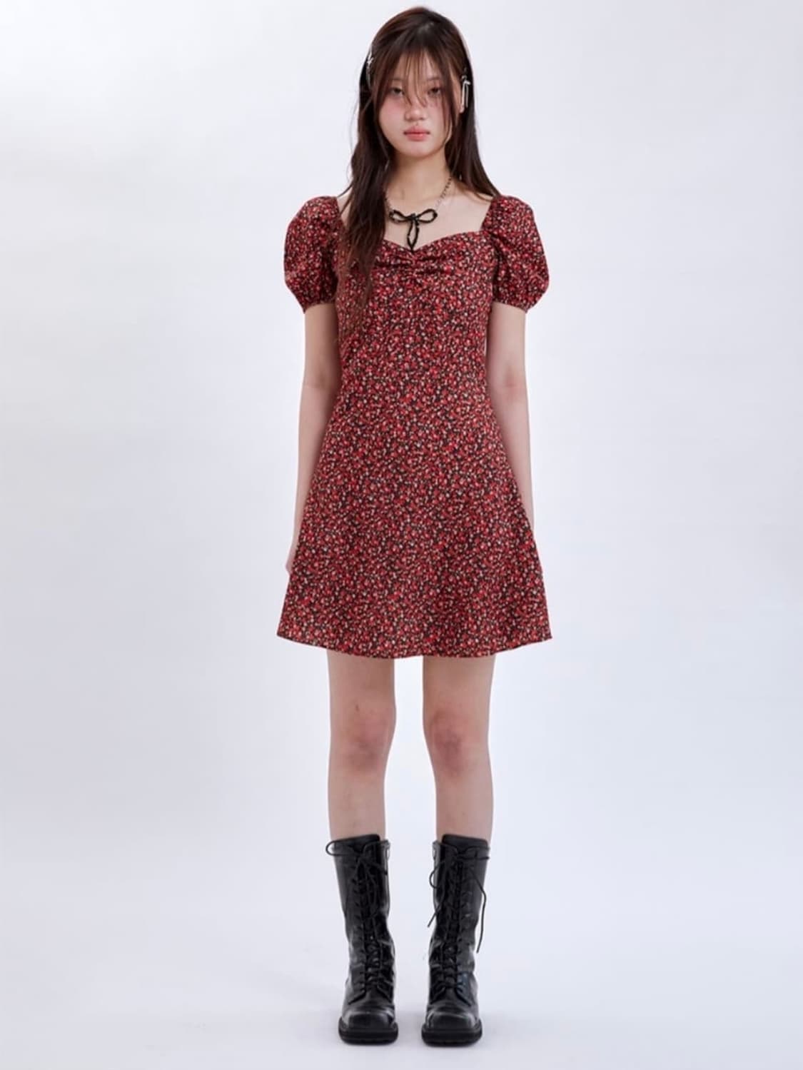 루루서울 레드팬지 원피스 상품이미지2