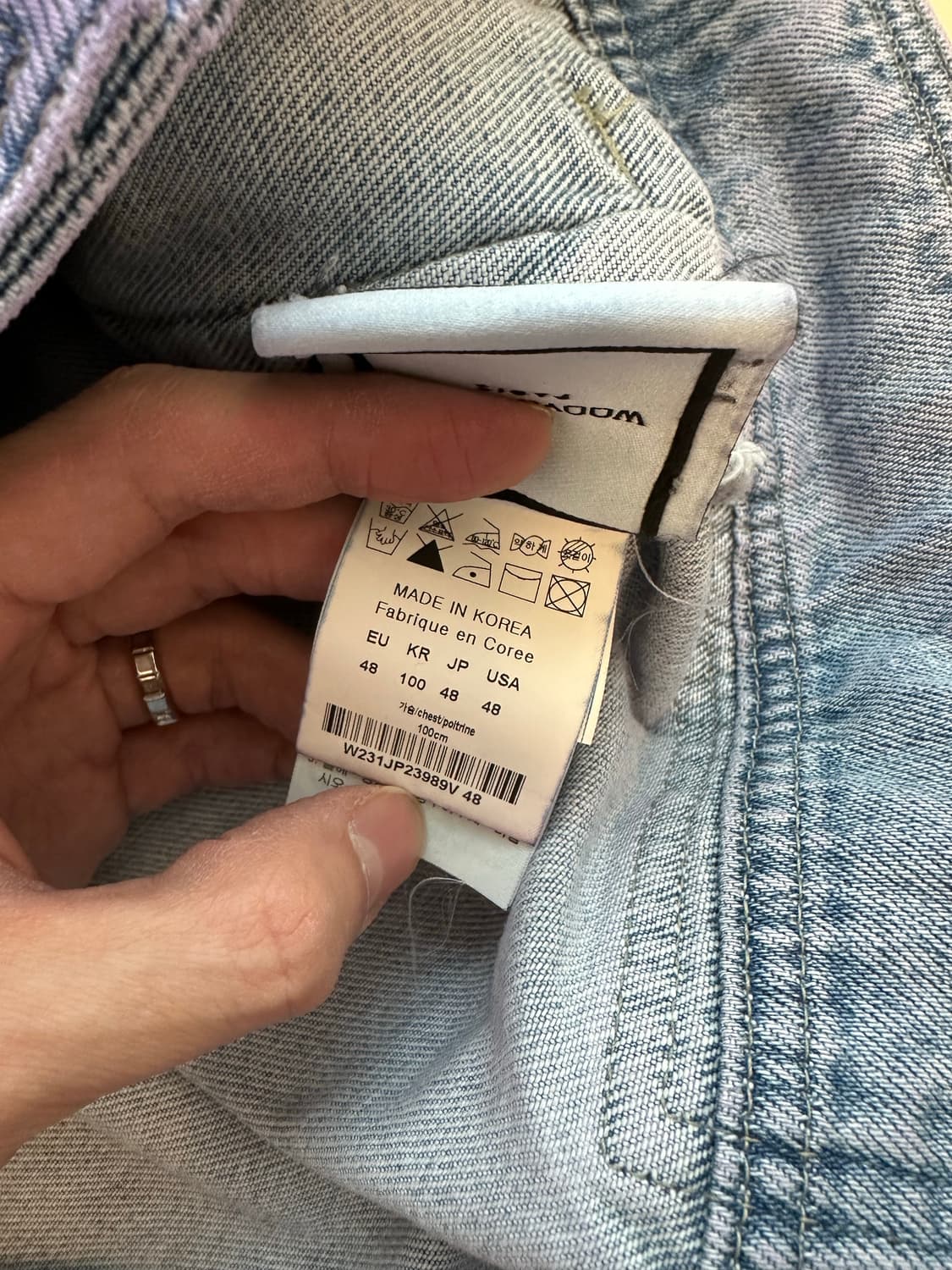 우영미 워시드 데님 자켓 / 48 상품이미지8