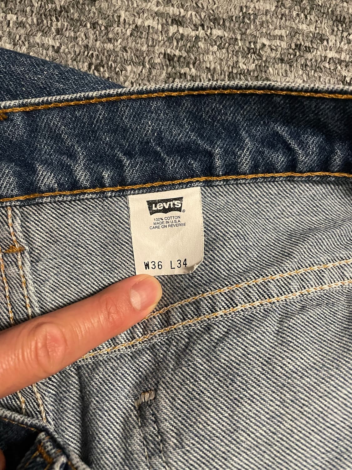 90s 리바이스 517 오렌지탭 데님 [36X34] 상품이미지5