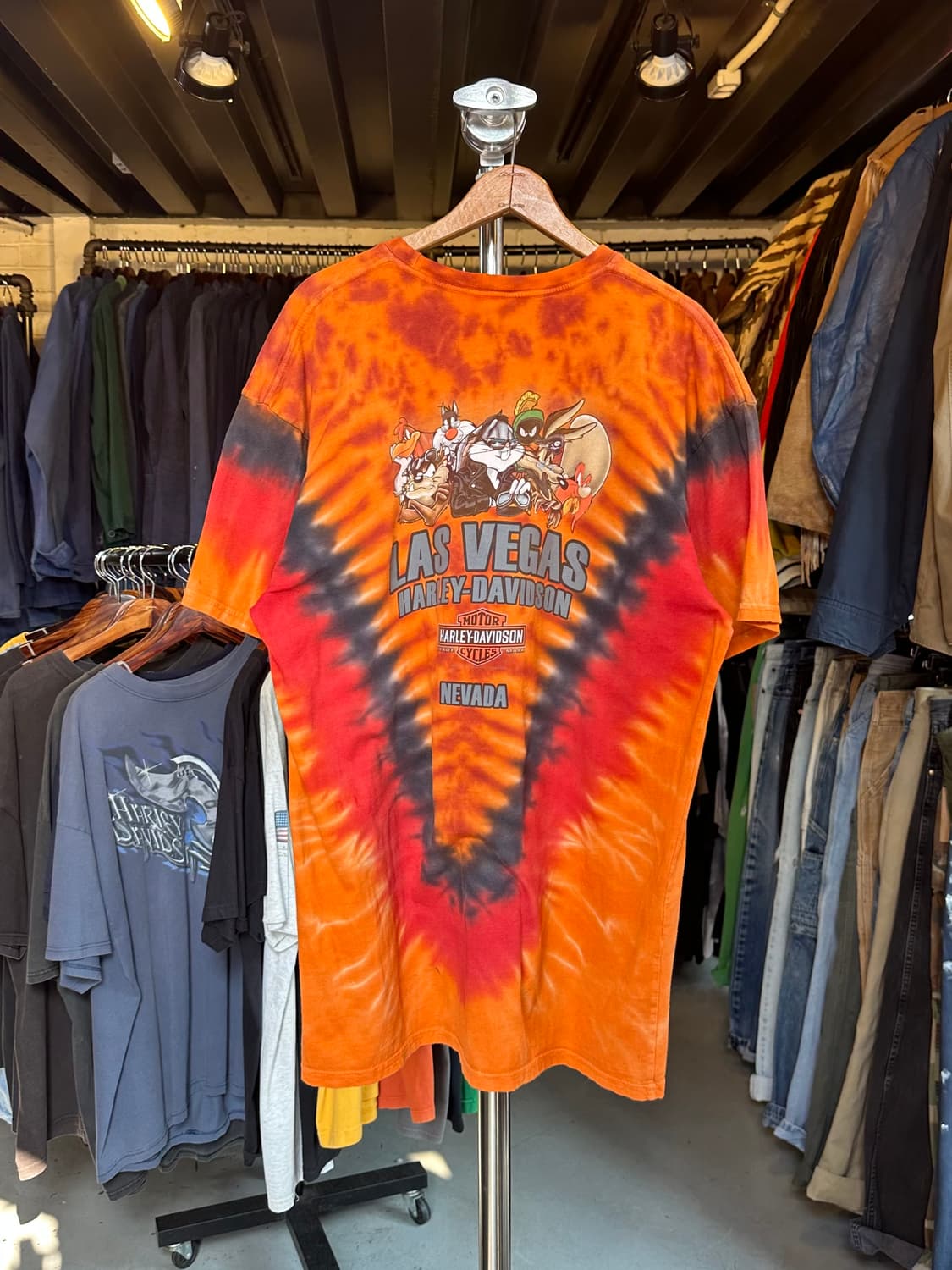 할리데이비슨 루니툰즈 프린팅 티셔츠 상품이미지2