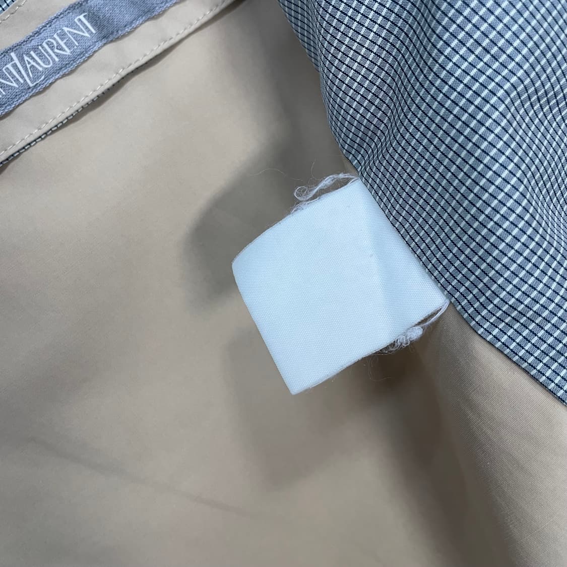 입생로랑 Ysl 로고 폴리쉘 블루종 자켓 베이지 상품이미지6