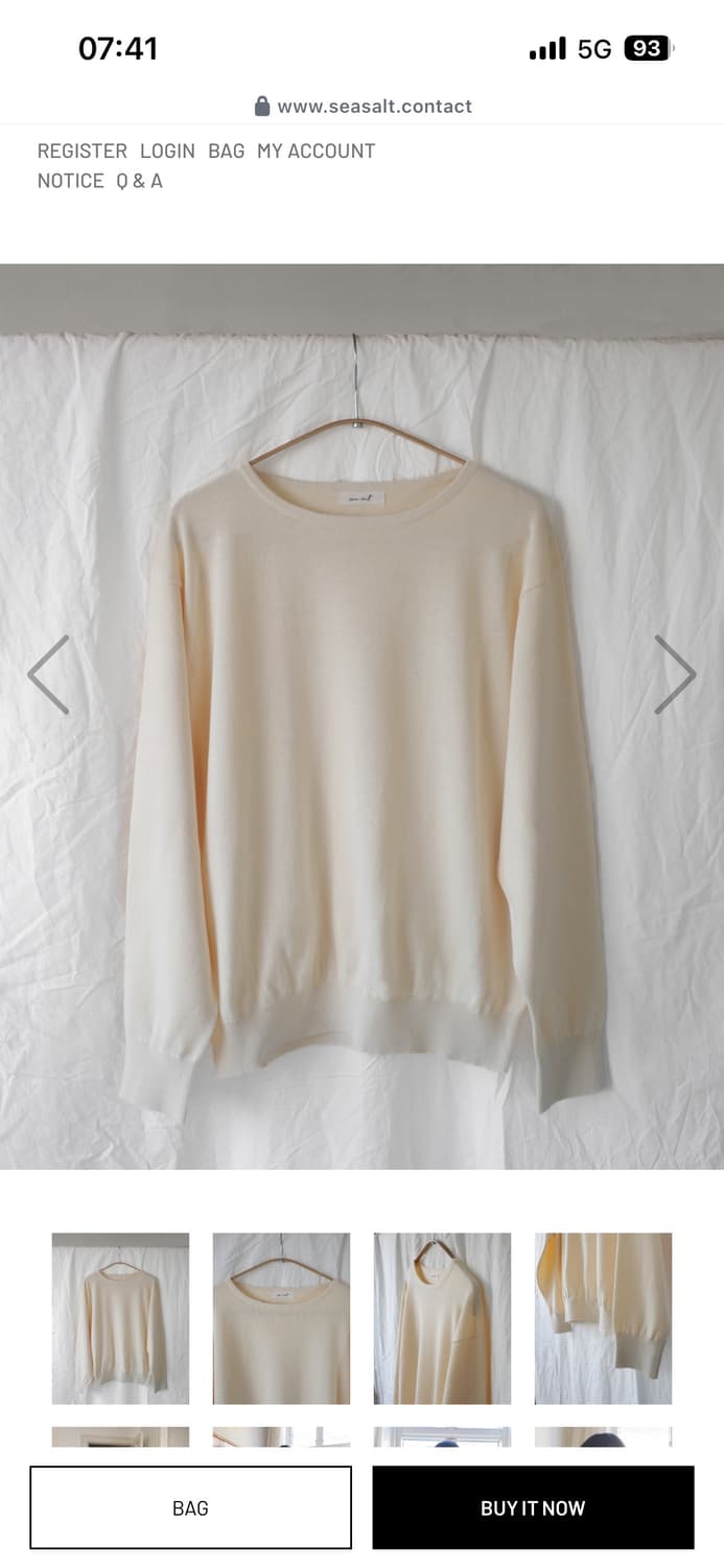 seasalt 보트넥 니트 옐로우 3 상품이미지1