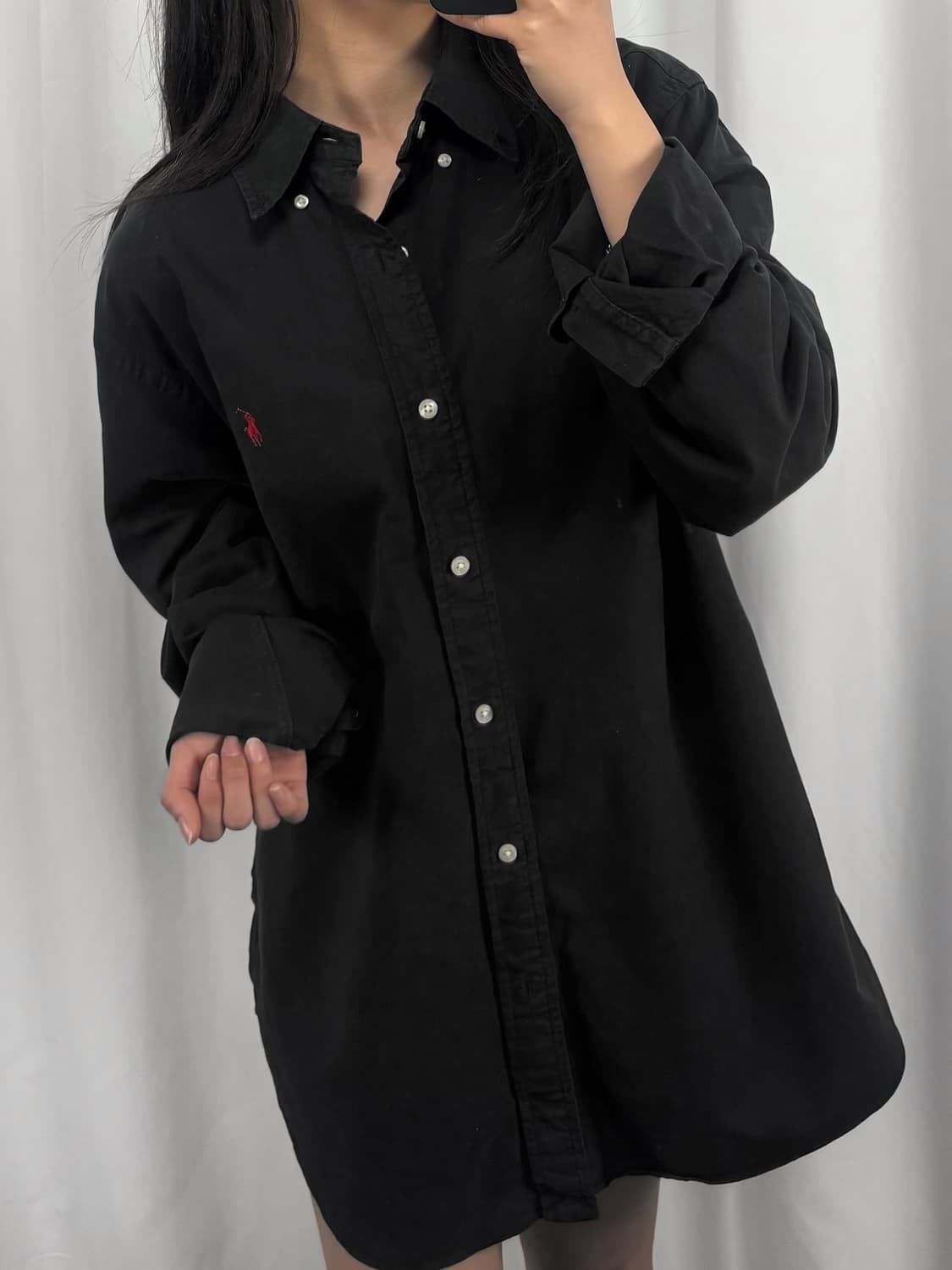 폴로 블랙 클래식 핏 셔츠 상품이미지3