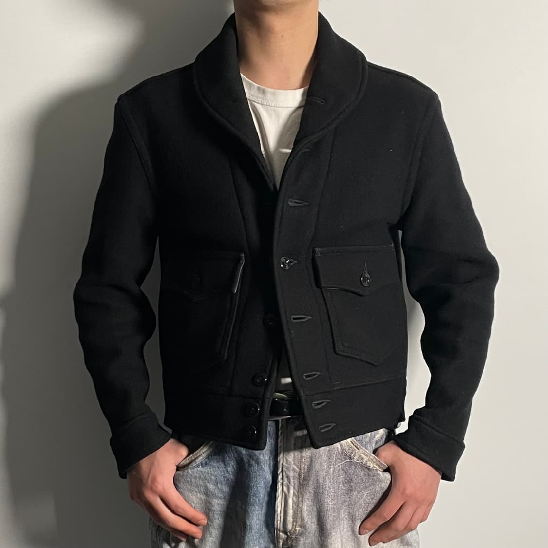 블랙사인 워런티드 숄카라 울 자켓 (on.591)   상품이미지2