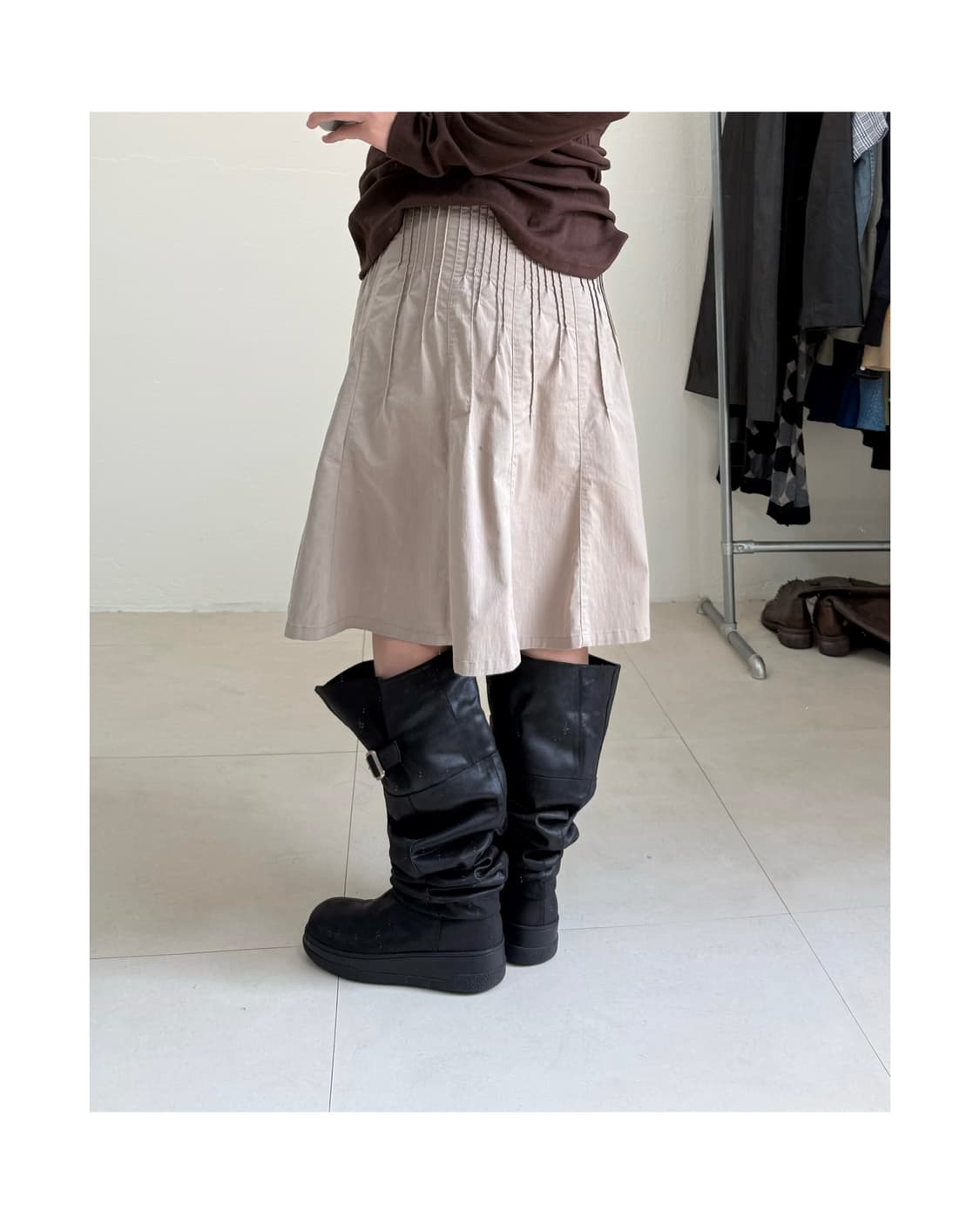 빈티지 미디 스커트 상품이미지2