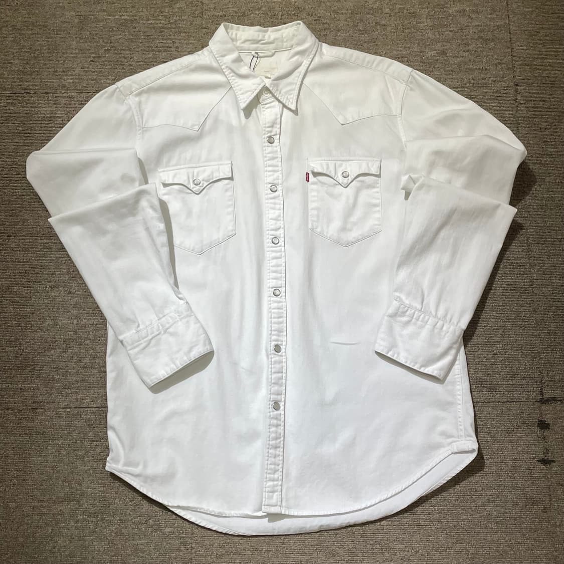 (L) Levi's 리바이스 코튼 화이트 웨스턴 셔츠 상품이미지3
