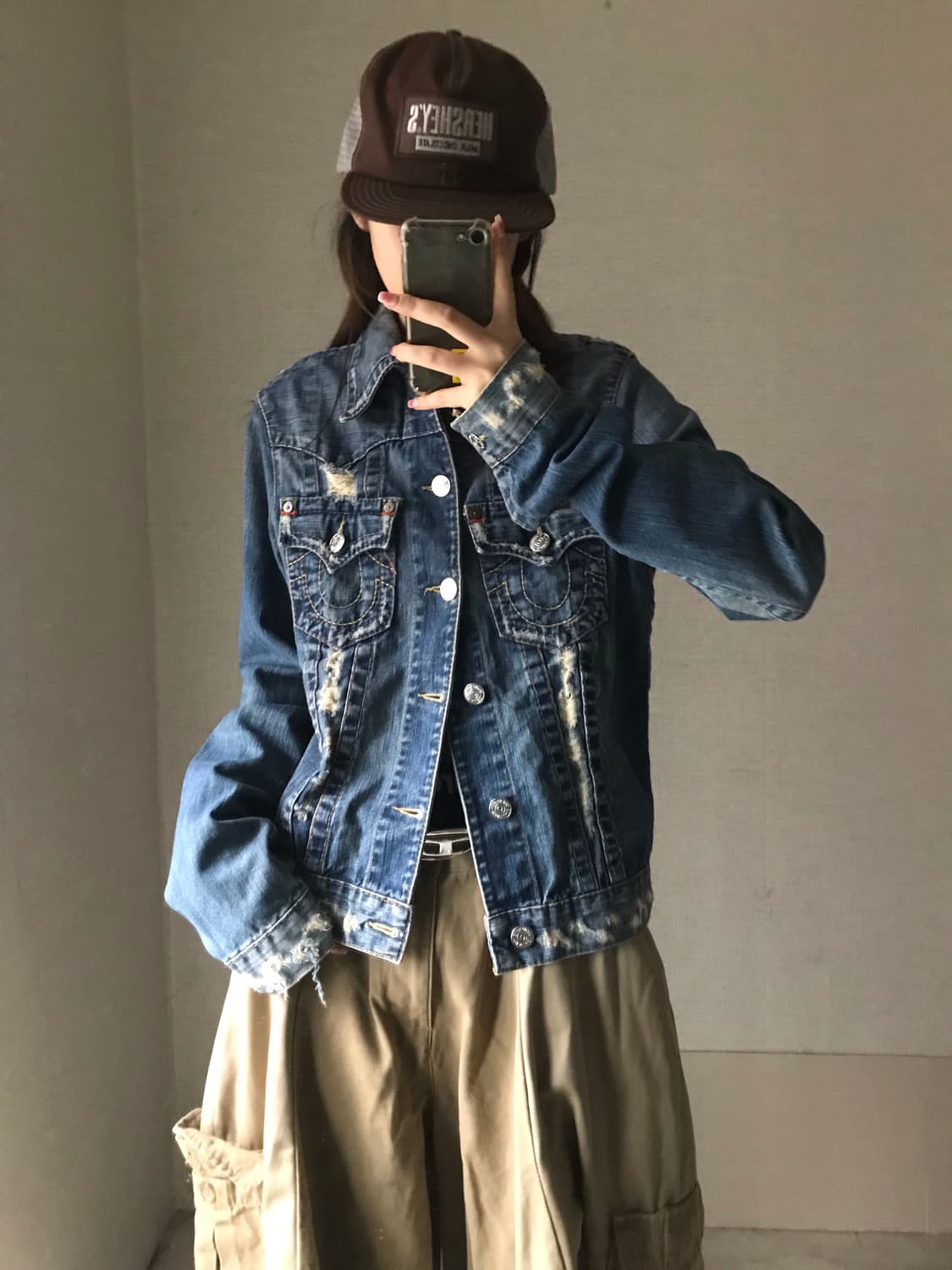 트루릴리젼 데미지디테일 데님자켓 상품이미지1