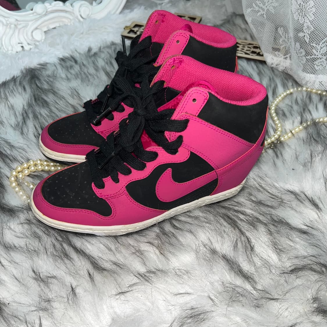 Nike 핫핑크 웨지 스니커즈 상품이미지3