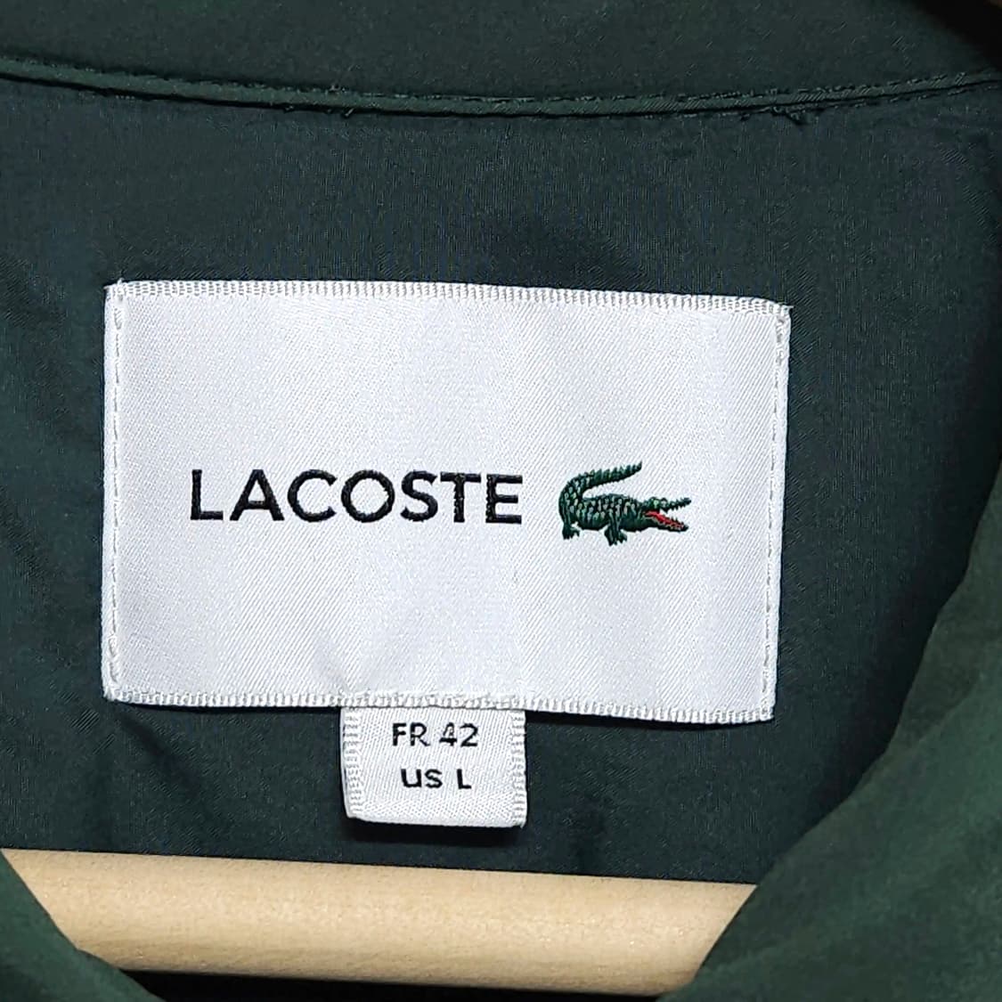105)LACOSTE 라코스테 방수 패딩 오버셔츠 그린 상품이미지7
