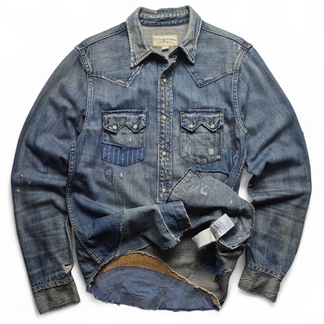 [S] 폴로 랄프로렌 데님앤서플라이 패치워크 데님셔츠 상품이미지8