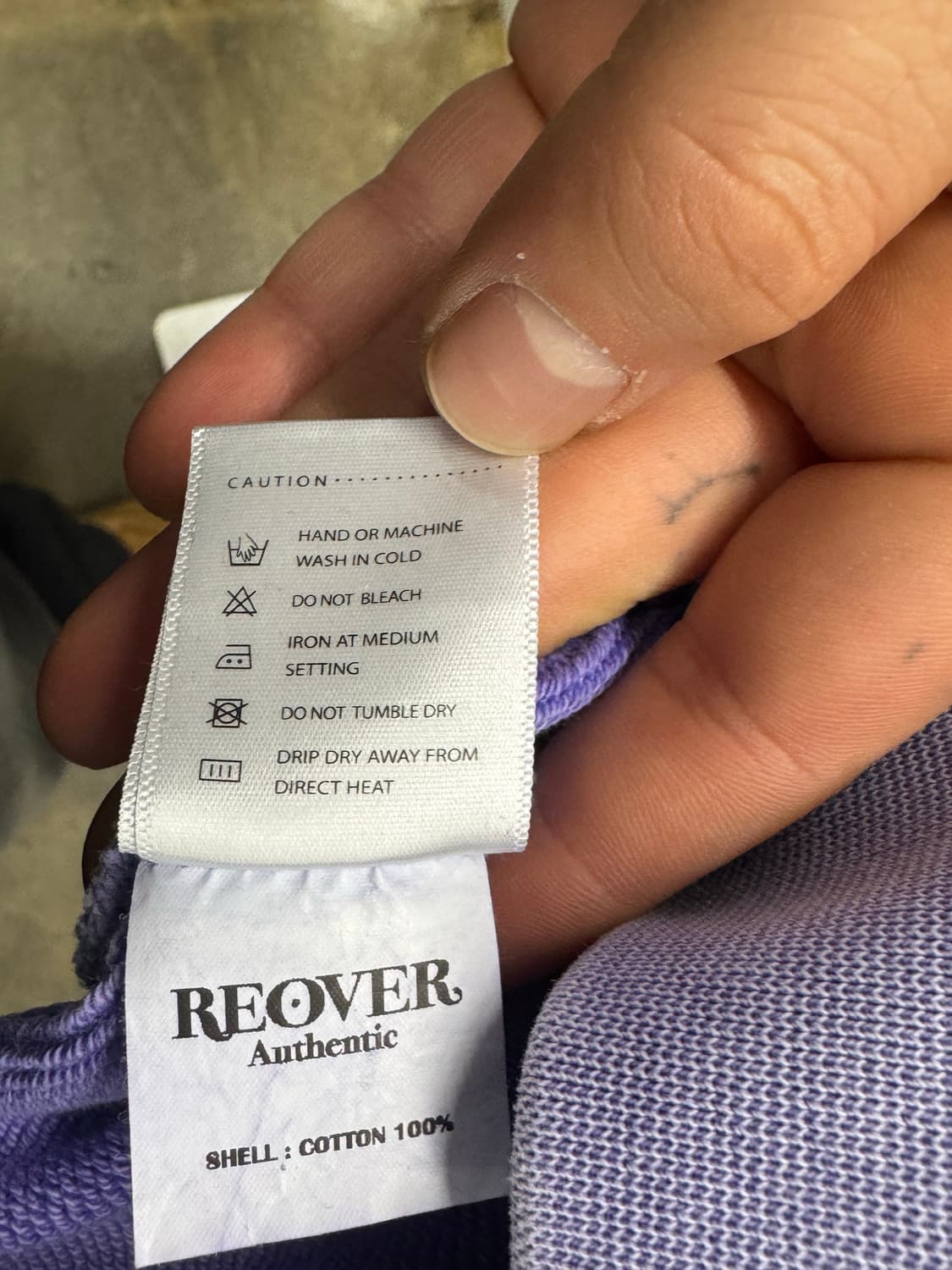 리오버 빈티지 프린팅 맨투맨 퍼플 M 상품이미지4