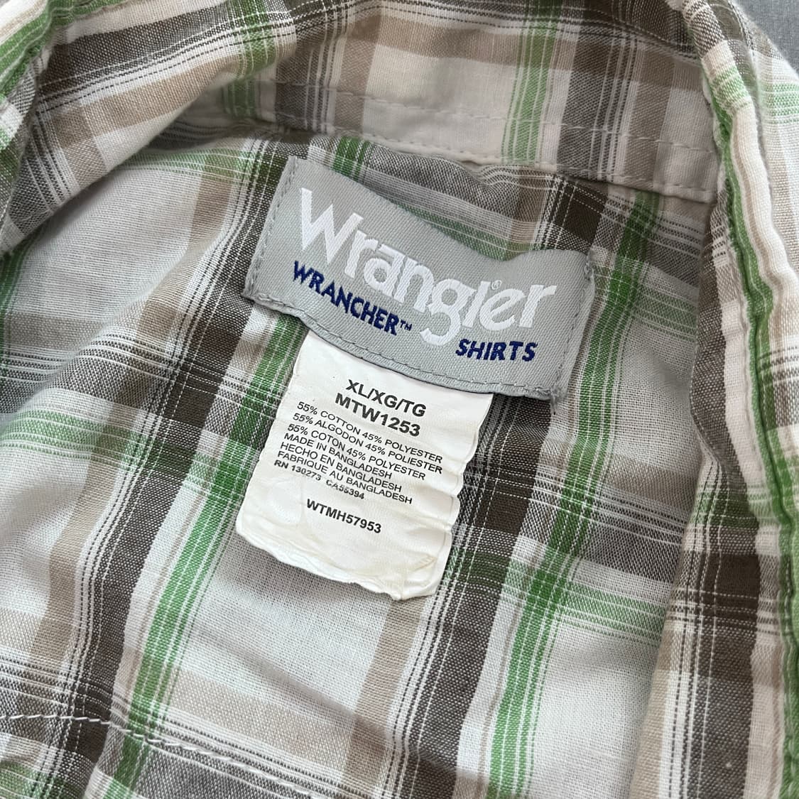 WRANGLER 랭글러 웨스턴 체크 셔츠 상품이미지9