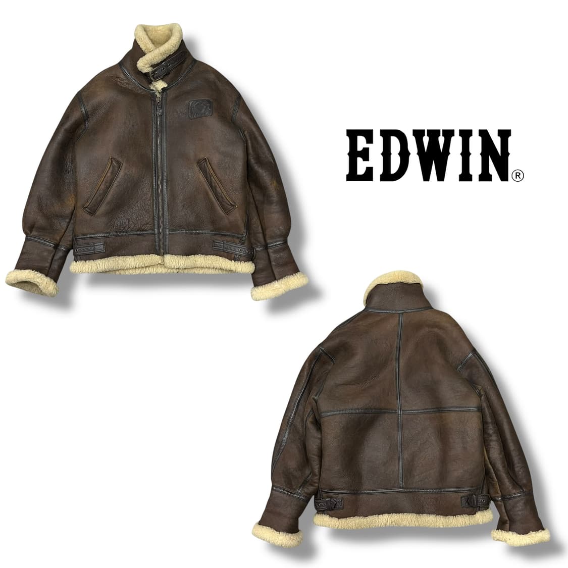 에드윈 b-3 램스킨 무스탕 자켓 s08353 상품이미지1